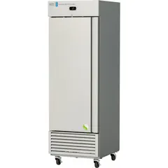 This upright general purpose lab freezer provides 25 cu ft of storage capacity with a temperature range of -20°C to -15°C. It features an auto defrost method and a left-hand door hinge. Suitable for storing biological samples, reagents, and pharmaceuticals in research, clinical, and industrial laboratory settings.