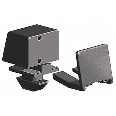 FATH INC. Clip Block: For Std Panel, Unfinished, Black, Polyamide, Inch, Fath 10 Series - Fastenerless Panel Mounting Blocks