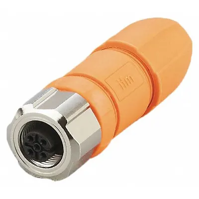 IFM Circular Connector: A Coded, 5 Socket, M12 Female Thread, IP65/IP67/IP68/IP69K - Field-Wireable Washdown-Rated M12 Circular Connectors