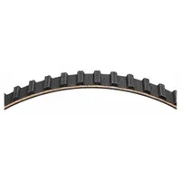 Timing belt and metric V-belt with 1,124 mm effective length and fiberglass reinforcing cord. Designed for automotive engine timing applications to synchronize camshaft and crankshaft rotation. 0 ribs