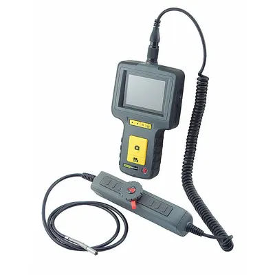 GENERAL Video Borescope: 640 x 480, 39 in Shaft Lg, 0.23 in Shaft Dia, 6 mm Camera Dia - Borescopes with Detachable Monitor