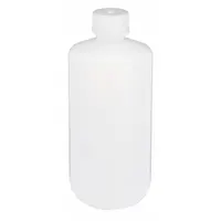 GLOBE SCIENTIFIC Sampling Bottle: LDPE, 16.9 fl oz, 500 mL, Natural, 28-415 mm Screw Closure Size (MPN 7070500)
