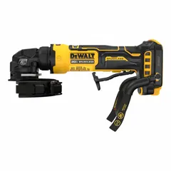 This 20V DC cordless angle grinder features a brushless motor, standard head, and barrel grip. Designed for cutting, grinding, and surface preparation on metal and masonry, its 4-inch wheel diameter suits maintenance, fabrication, and construction tasks requiring portability.