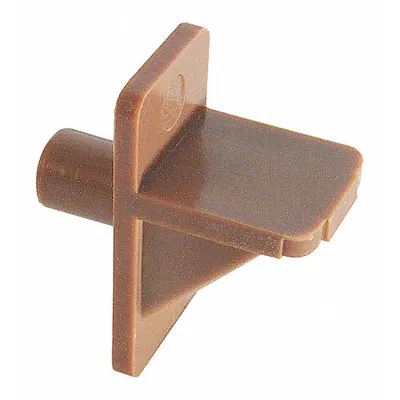 PRIME-LINE Shelf Support: 1/2 in Wd, 29/32 in Lg, 1 in Ht, 5 lb Capacity, Plastic - Shelf Supports