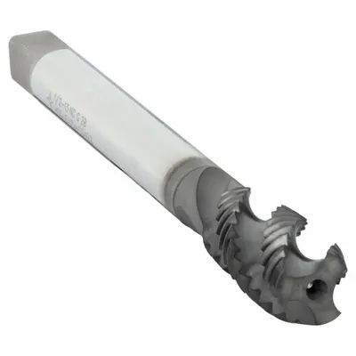 CLEVELAND Spiral-Flute Tap: 1/2"-13 UNC, 2B, 3 Flute, Semi-Bottoming Chamfer - Spiral-Flute Taps for Steel & Stainless Steel