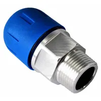 RAPIDAIR Compression Fitting Adapter: 25 mm OD x 1 in Pipe Size, Compression x MNPT, Aluminum (MPN F2218)