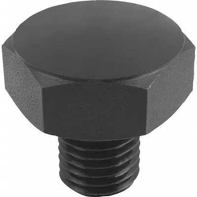 KIPP Positioning Foot w/Convex Face: External Threads, Convex, Steel, M16 Thread Size - Positioning Feet with Convex Face