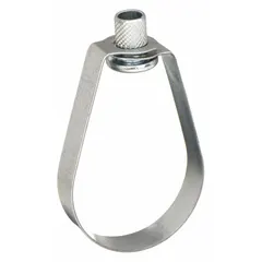 Pre-galvanized steel loop hanger designed to suspend 6-inch pipe from 1/2-inch threaded rod. Supports a load capacity of 1,000 lb. Non-cushioned construction suitable for industrial piping systems in HVAC, plumbing, and process lines.