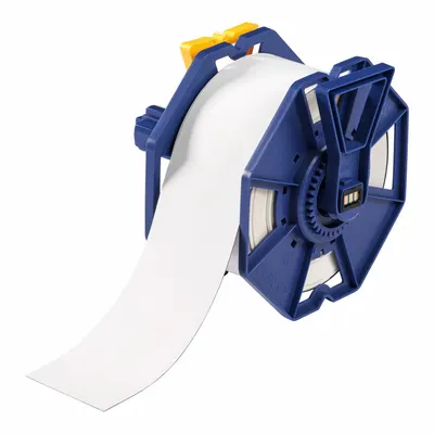 BRADY Continuous Label Stock: 2 1/2 in x 50 ft, Polyester, White (Matte) - Brady Inkjet Continuous Label Rolls