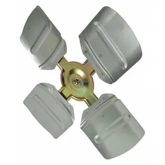 Replacement fan assembly for HVACR systems. Compatible with manufacturer part number 4XA50. Used in air handlers, exhaust units, and refrigeration equipment to maintain airflow.