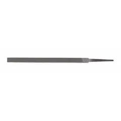 Pillar file with rectangular cross-section for precision filing in narrow slots, keyways, and die work. Type 2 cut. Width 1/4 in, thickness 13/64 in. Suitable for fine metalworking and maintenance tasks.