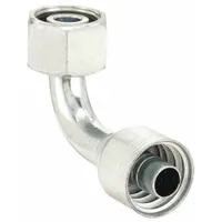 AEROQUIP Hydraulic Crimp Fitting: Steel x Steel, 90° Elbow, -10 For Hose Dash Size, Metric x Crimp (MPN 1A16DLB10)