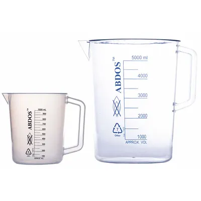 OEM Beaker: Tall Form with Handle - Tall Form Plastic Beakers with Handles