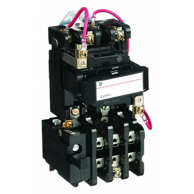 GE Magnetic Motor Starter: Non-Reversing, 3 Poles, NEMA Size 1, 27 A - Non-Reversing Starters with Thermal Overloads