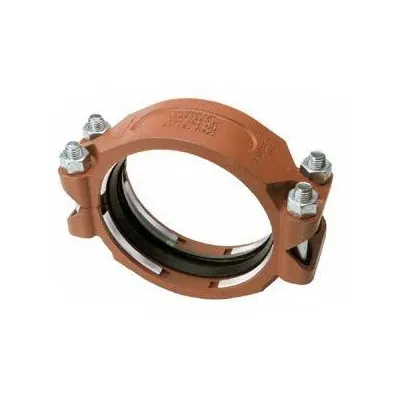 GRUVLOK Clamp Coupling: Bolted, 6 in x 6 in, Ductile Iron, NBR Seal, 300 psi - Grooved Pipe Couplings
