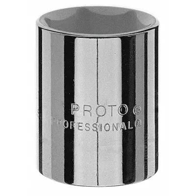 PROTO Socket: Metric, 1/2 in Drive Size, 34 mm Socket Size, 12-Point, Std, Chrome - 1/2" Drive Hand Sockets