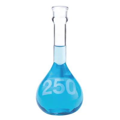 KIMBLE Volumetric Flask: 10 mL, Colorless, Conical, A, +/-0.08 mL - Glass Volumetric Flasks