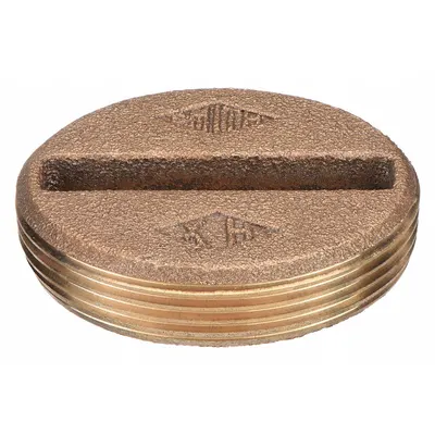 JAY R. SMITH MFG. CO Floor Cleanout: 3 in Overall Dia, 1 in Overall Ht, Cast Bronze - Cleanout Plugs