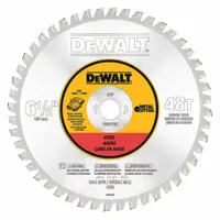 DEWALT Circular Saw Blade: 6 1/2 in Blade Dia., 48 Teeth, 0.06 in Cut Wd, 5/8 in Arbor Size, Carbide (MPN DWA7762)