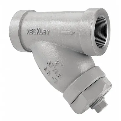 KECKLEY Y Strainer: 2 in, NPT, Perforated, 0.0625 in Screen Size, Carbon Steel - Carbon Steel Y Strainers