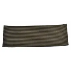 This black rubber pad is a replacement part for machine rollers, providing a non-slip surface for supporting and moving heavy equipment. It is compatible with machine roller systems and offers wear resistance for industrial use.