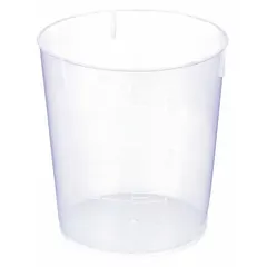 APPROVED VENDOR Low Form Plastic Beaker Set, 500 mL, Printed Graduations, Polypropylene, Translucent White, BST500-PK/25