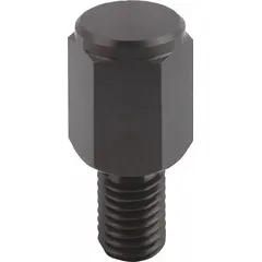 This positioning foot features a flat, wear-resistant face made of steel. It has an M20 external thread with a 29 mm thread length. Used for providing stable support and precise leveling in jigs, fixtures, and adjustable machine stops.