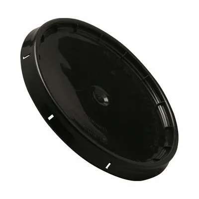 OEM Lid: Gasketed, 12 1/4 in Overall Dia, Black, Plastic - Snap-On Lids