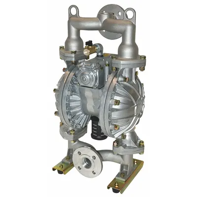 Dayton Double Diaphragm Pump: Aluminum Body, 1 1/2 in, Flange Connection with NPT Threads - Aluminum Housing AODD Pumps