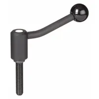 KIPP Adjustable Handle: Steel, 1/2"-13 Thread, 60 mm Thread Lg, 106 mm Lg (MPN K0108.2A51X60)