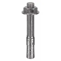 MKT FASTENING Wedge Anchor: 2 3/4 in Overall Lg, 3/8 in Dia, 3/8"-16 Thread Size, Plain, 20 PK (MPN 2738234)