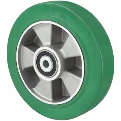 OEM Caster Wheel: 8 in Wheel Dia - Nonmarking Rubber Tread on Aluminum Core Wheels