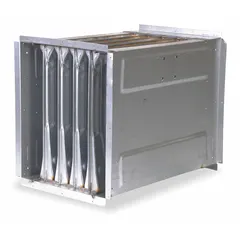 This heat exchanger is a replacement component for HVACR heaters and heat exchangers. It transfers thermal energy between fluids or air streams in commercial and industrial heating systems, supporting efficient operation in furnaces, air handlers, and process heating equipment.