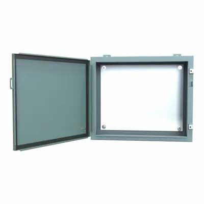 HAMMOND Electrical Enclosure: Steel, 20 in x 24 in x 8 in, NEMA 12/13, w/Panel - Steel Dust-Tight Enclosures