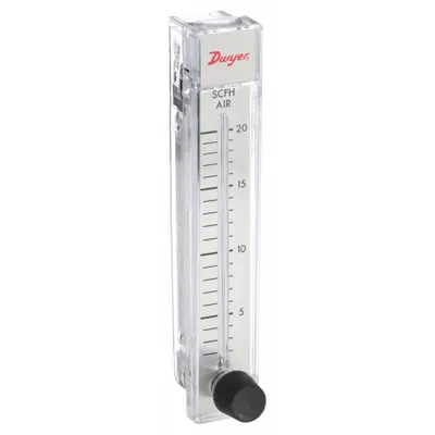 Dwyer Flowmeter: Variable Area Flowmeter, Variable Area, Panel Mount, Vertical - Panel-Mount Flowmeters for Air & Compressed Gas