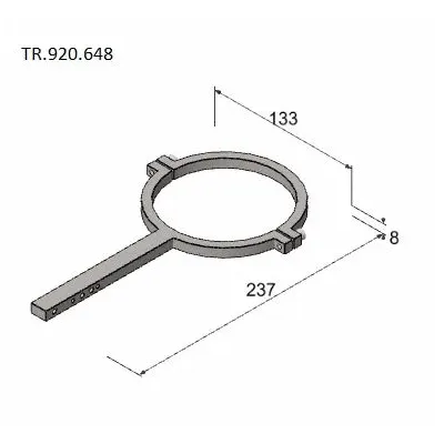 TRIFLEX R Clamp: TRE.B - Tennis Racket-Style Clamps for Multiaxis Cable & Hose Carriers