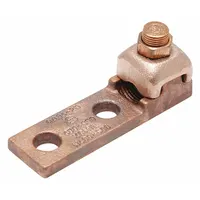 BURNDY Wire Connector: 400 kcmil – 500 kcmil Wire Sizes, 1/2 in Stud Size, Unplated Copper Lug Body (MPN QA342N)