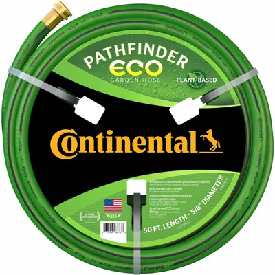 CONTINENTAL 5/8 in x 50 ft Abrasion-Resistant Garden Hose with Brass Fittings - Abrasion-Resistant Garden Hoses