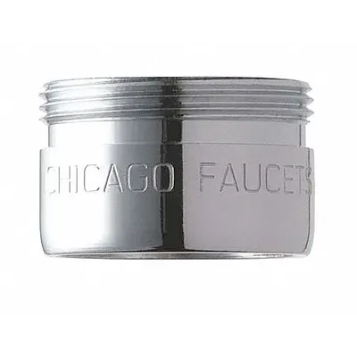 CHICAGO FAUCETS Outlet: 1.5 gpm Flow Rate, Aerated Flow Outlet, Brass, Chrome Finish, Male - Faucet Aerators & Outlets