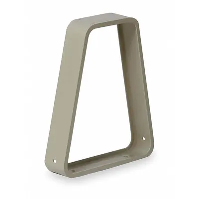 HALLOWELL Bench Pedestal: 12 in x 16 3/4 in, Aluminum, Tan, Powder Coated - Pedestals for Locker Room Benches