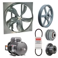 DAYTON Supply Fan w/Drive Package: Belt Drive, 54 in Blade, Totally Enclosed, 37,683 cfm, 1 ph, 3 hp (MPN 7AC67)