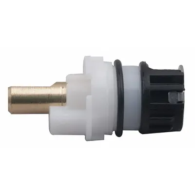 Delta Cartridge: Use with Hot/Cold Water, Brass, Black/Brass/White - Disc Faucet Cartridges