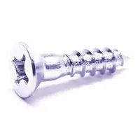 Wood Screw: #6 Size, 3/4 in Lg, Stainless Steel, NL-19, Flat, Phillips, 100 PK (MPN FBFHEADPH634P100)
