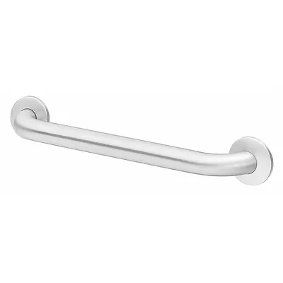 BRADLEY Wall Grab Bar: Straight, 36 in Lg, 1 1/2 in Dia, Stainless Steel, Satin - Standard Grab Bars