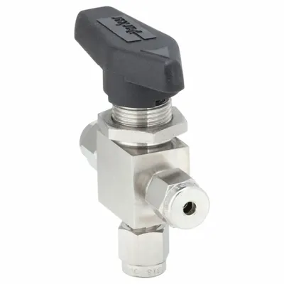 Parker Manual Three-Way Ball Valve: 1/8 in, 316 Stainless Steel, L Flow, Std Port Ball Port - Stainless Steel Ball Valves