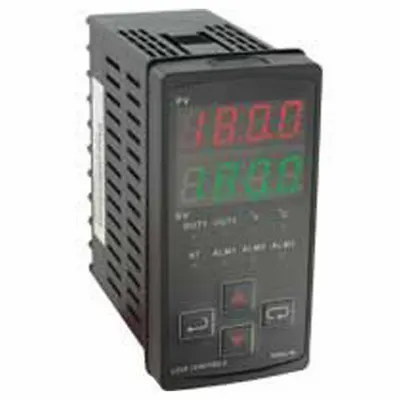 Dwyer Temperature Controller: 8B, 1/8 DIN Size, RTD/Thermocouple, Manual/On/Off Action/PID - Temperature Controllers