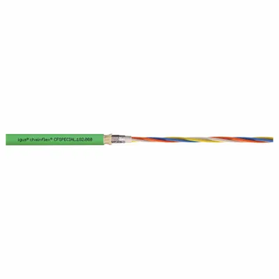 CHAINFLEX Bus Cable: (4) Pr 26 AWG (0.15), PUR, Order by the Foot, Ethernet/CAT5 - Continuous Flexing Bus Drop Cables