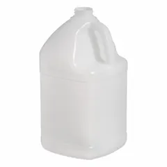 Approved Vendor 1 gal HDPE Square Jug with Screw Cap, Colorless, PLA-07691