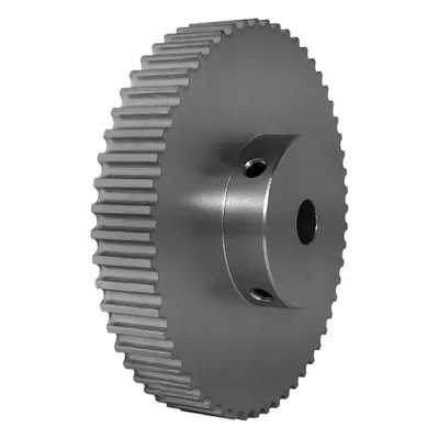 Dayton Timing Pulley: Modified Curvilinear, Fixed, For GT Timing Belt Section - GT Section Fixed-Bore Timing Pulleys with Hub
