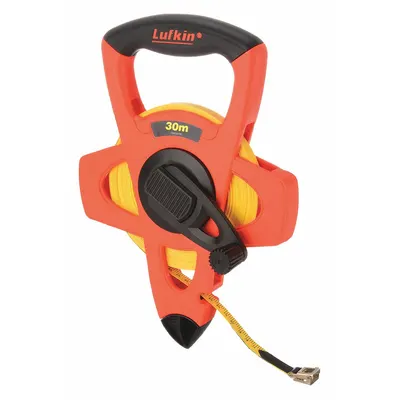 CRESCENT LUFKIN Long Tape Measure: Nonmagnetic Single Hook Tip, 30 m - Metric Tape Measures